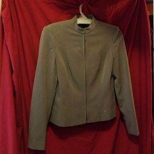 Tailored, heathered olive green jacket/blazer.